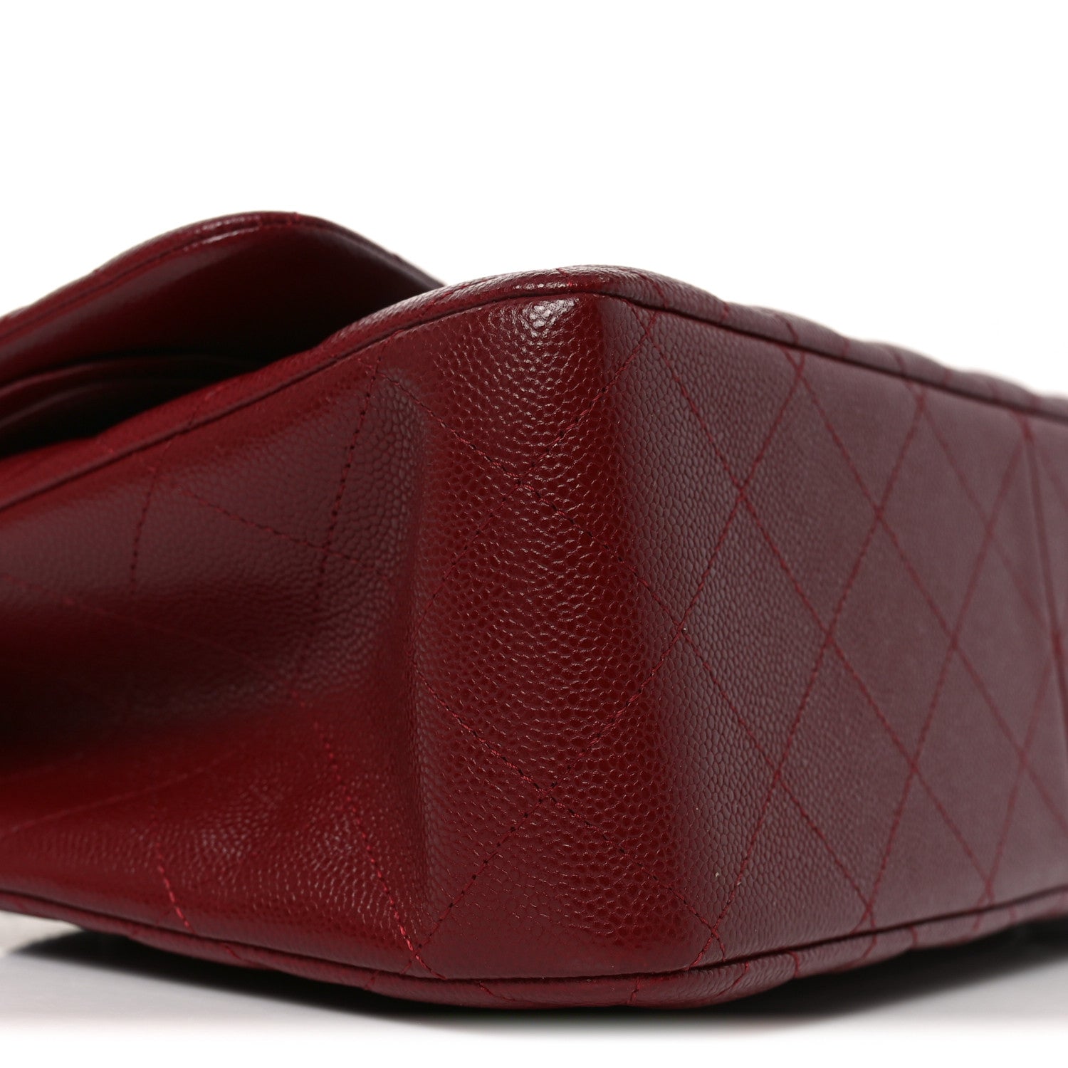 Chanel Caviar Quilted Jumbo Double Flap Burgundy 8 of 10
