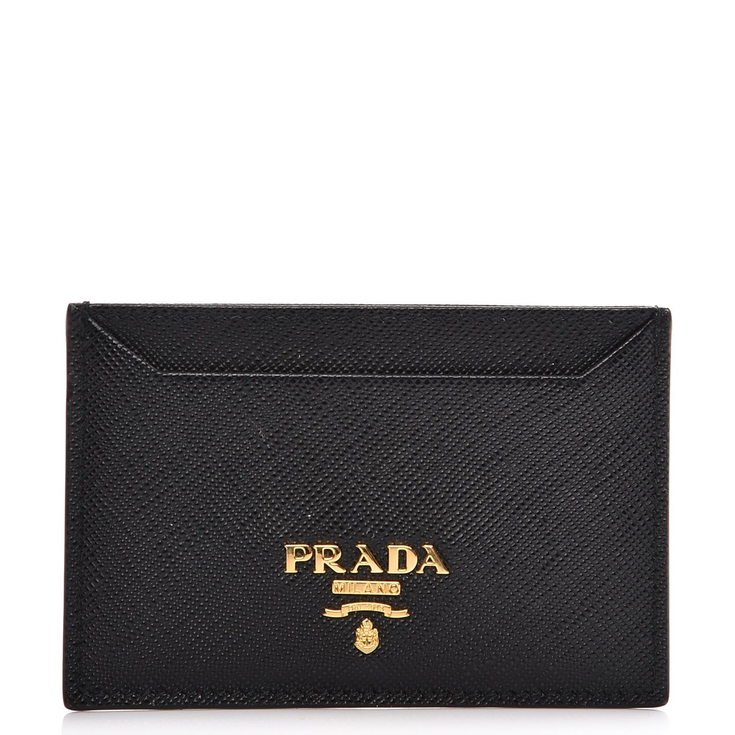 Saffiano Metal Card Case Black