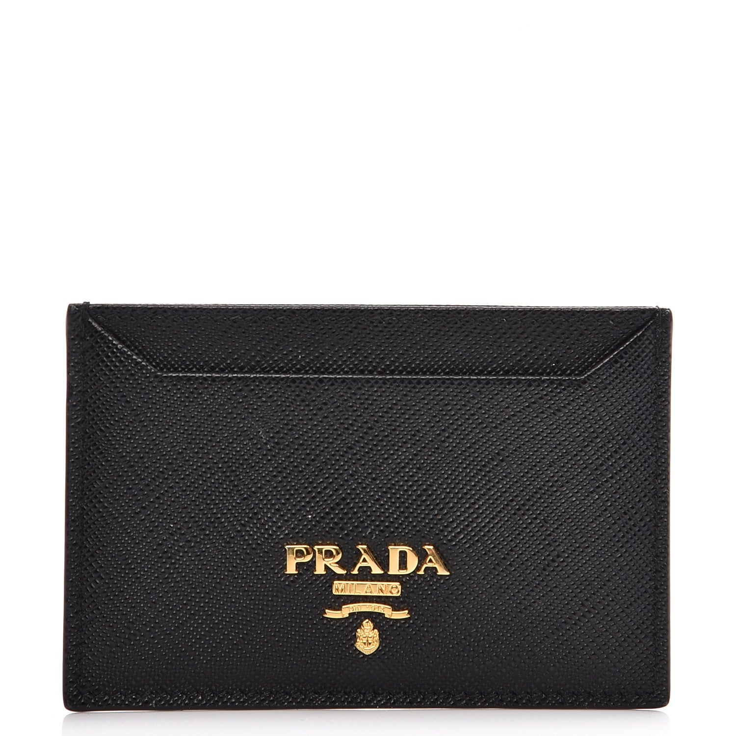 Prada Saffiano Metal Card Case Black 1 of 6