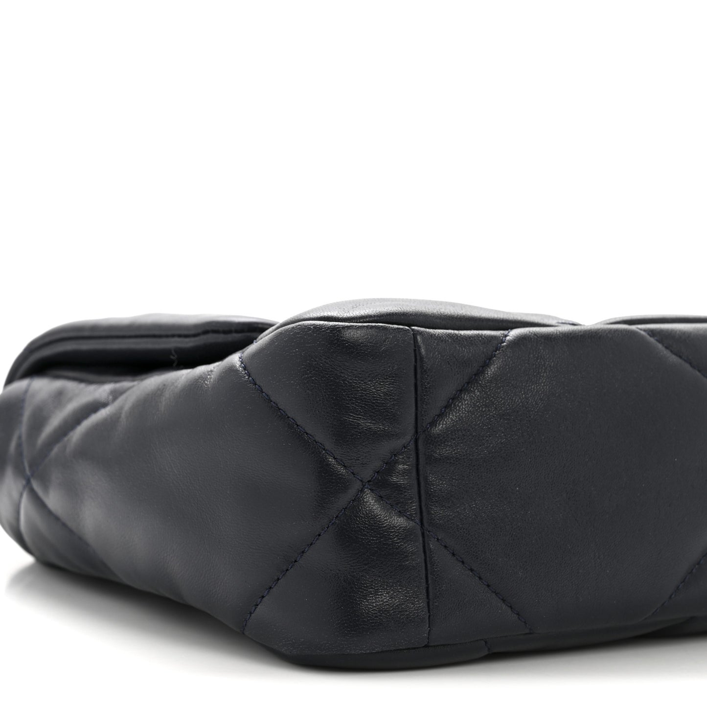 Lambskin Quilted Medium Chanel 19 Flap Navy Blue