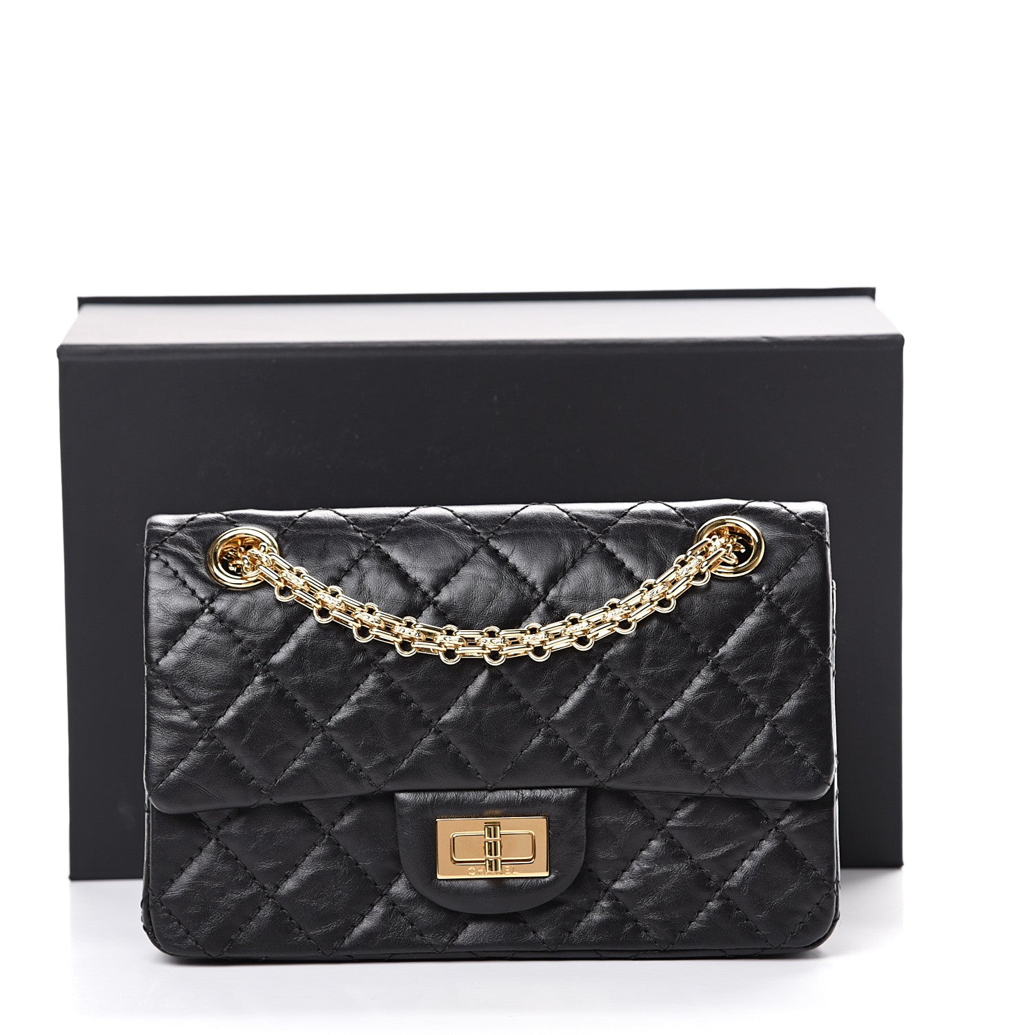 Chanel Aged Calfskin Quilted 2.55 Reissue Mini Flap Black 11 of 11