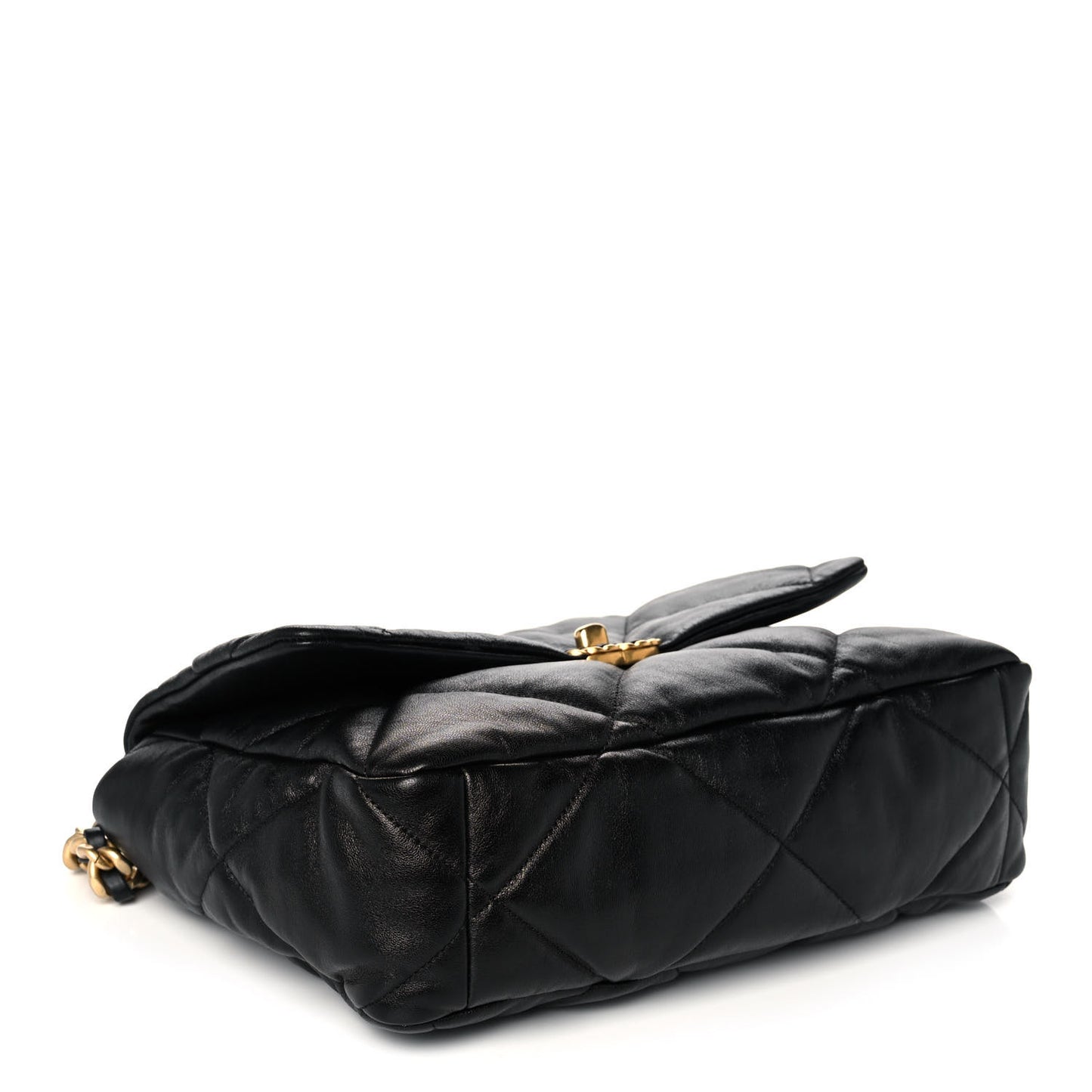 Lambskin Quilted Large Chanel 19 Flap Black