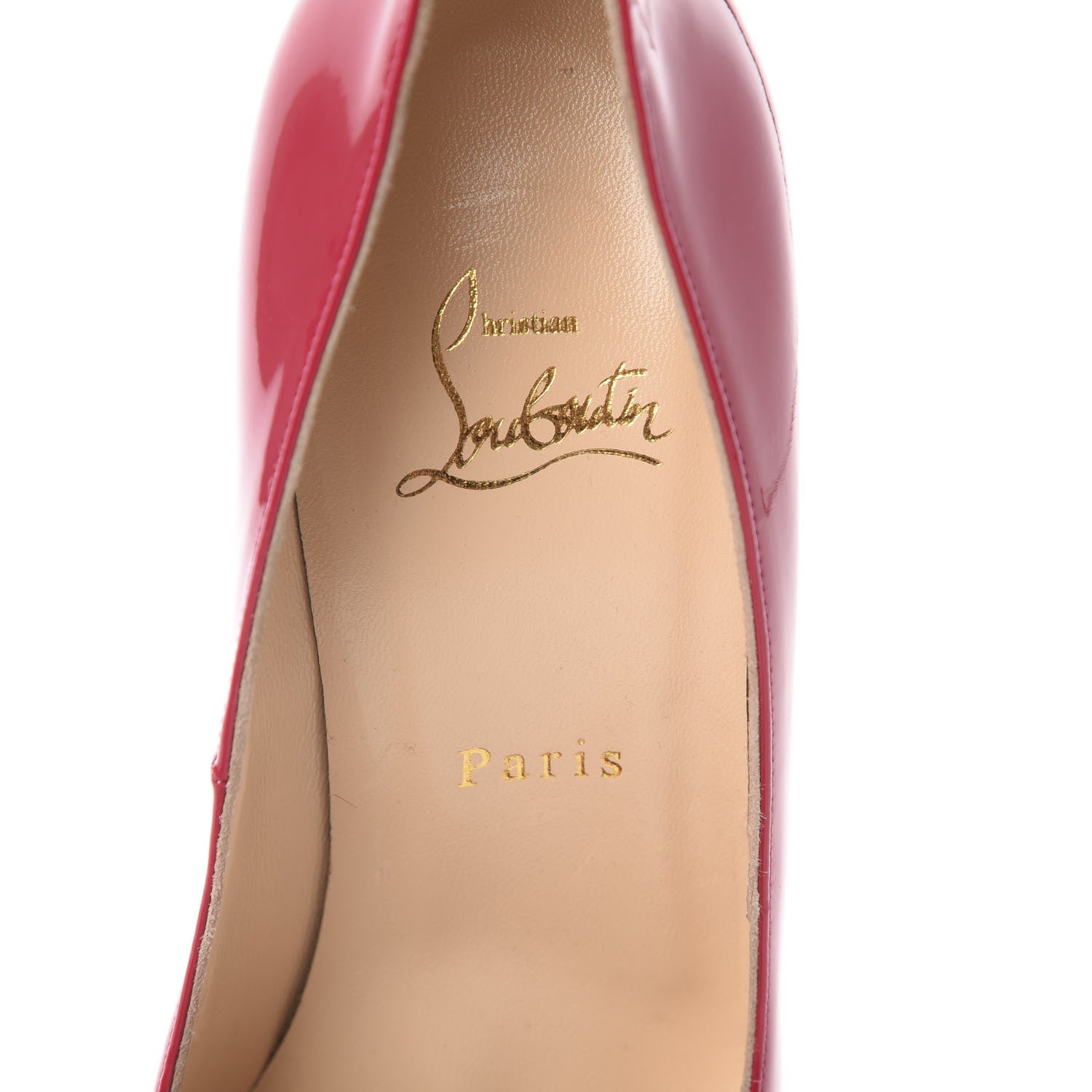 Christian Louboutin Patent Bianca 140 Pumps 39 Fuchsia 6 of 7