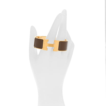 Hermes Enamel Wide Clic Clac H Bracelet PM Chocolate 2 of 5