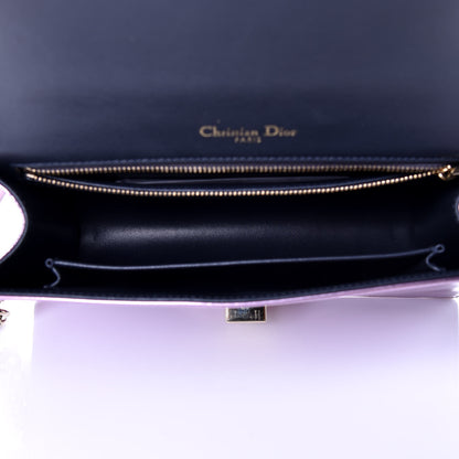 Christian Dior Metallic Patent Micro-Cannage Medium Diorama Flap Bag Purple 5 of 8