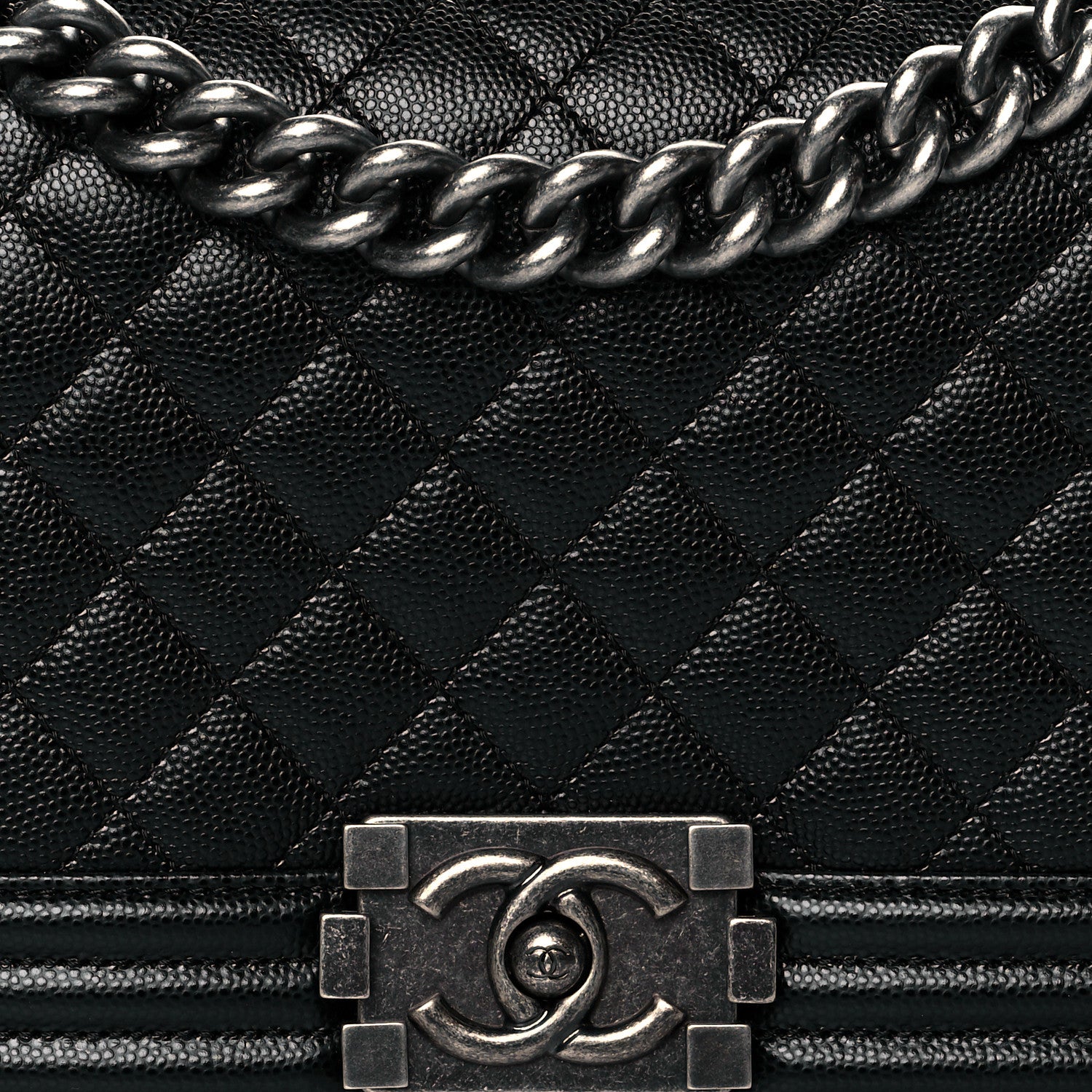 Chanel Caviar Quilted Medium Boy Flap Black 7 of 10