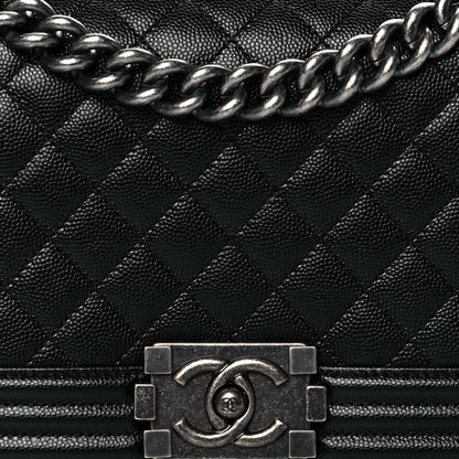 Chanel Caviar Quilted Medium Boy Flap Black 7 of 10