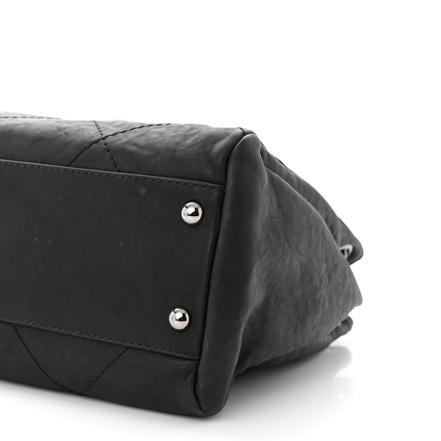 Calfskin Quilted Large Hamptons Flap Black