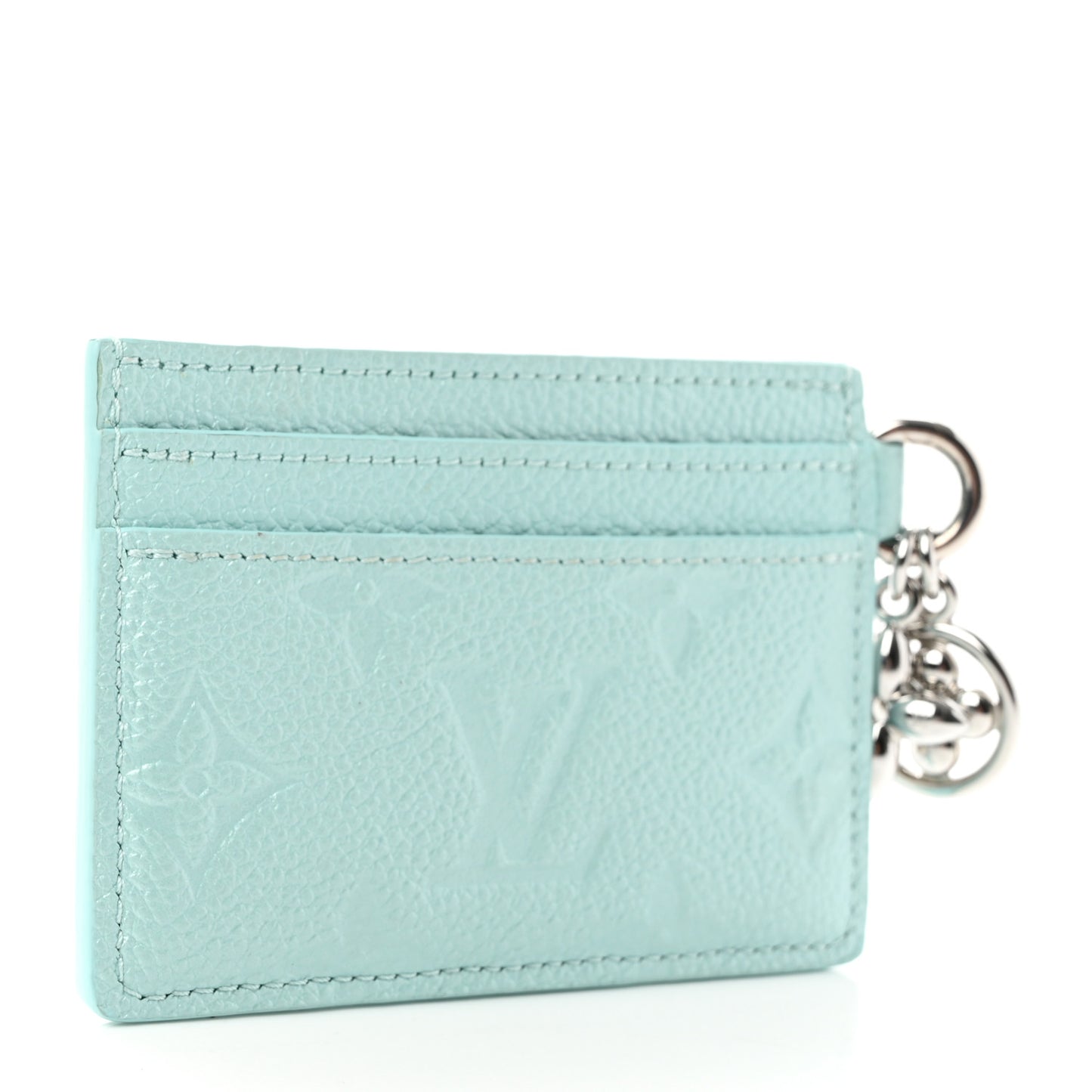 Empreinte Monogram LV Charms Card Holder Pearly Lagoon Turquoise