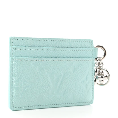 Louis Vuitton Empreinte Monogram LV Charms Card Holder Pearly Lagoon Turquoise 3 of 12