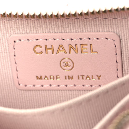 Chanel Caviar Quilted Zip Coin Purse Light Pink 6 of 9