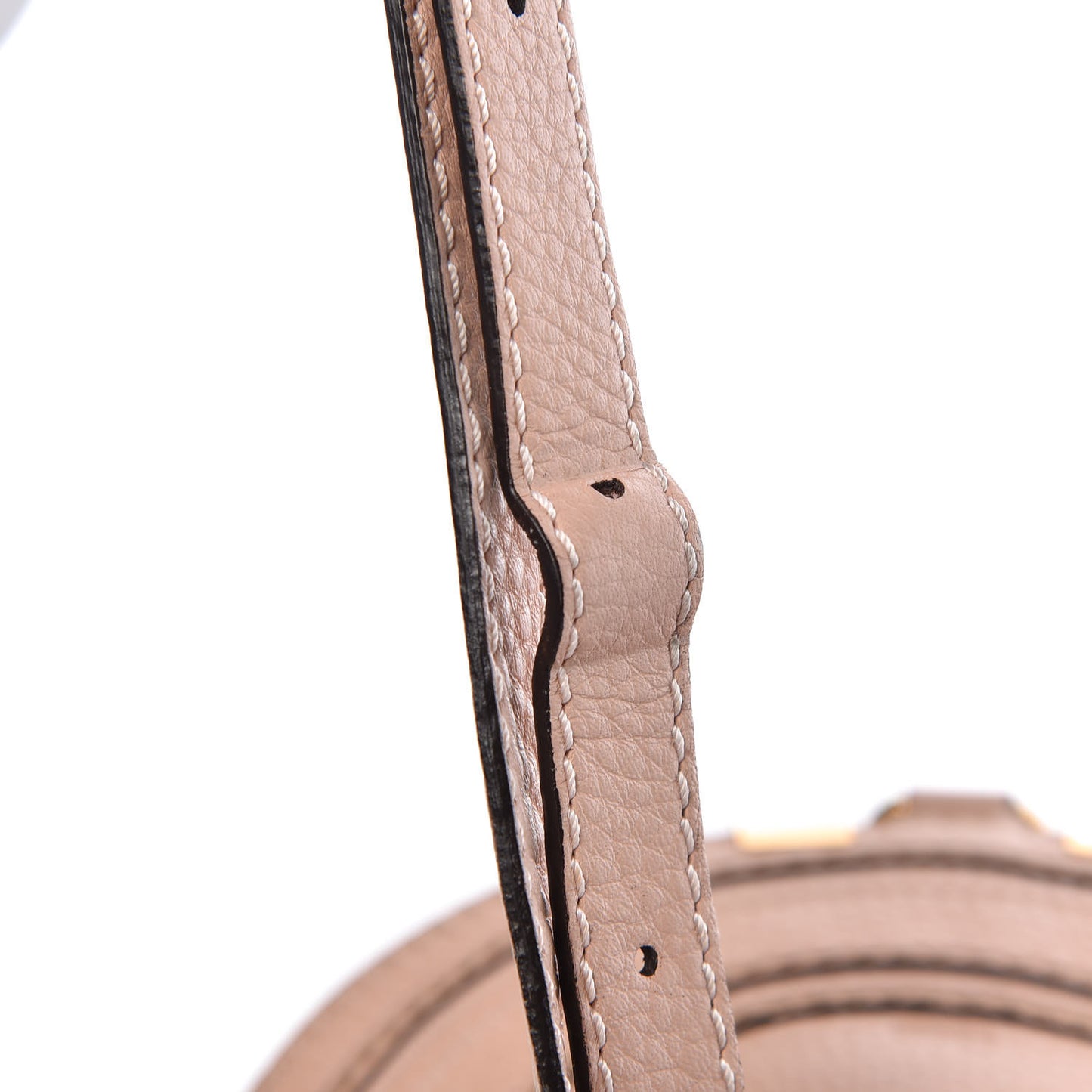 Calfskin Mini Marcie Round Crossbody Bag Blush Nude