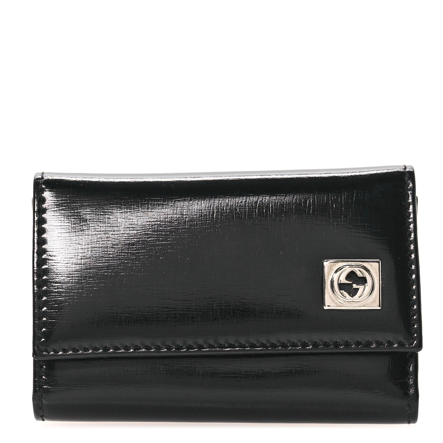 Gucci Patent 6 Key Holder Case Black 1 of 7