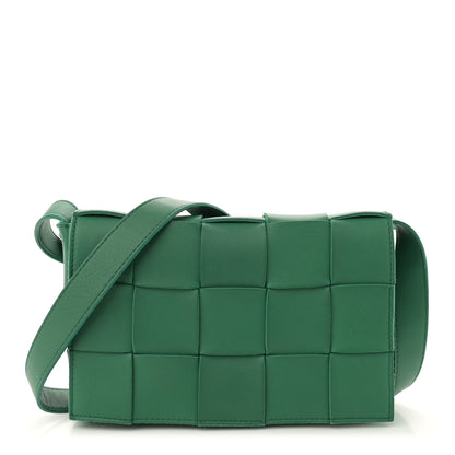 Bottega Veneta Lambskin Maxi Intrecciato Cassette Crossbody Bag Racing Green 1 of 11