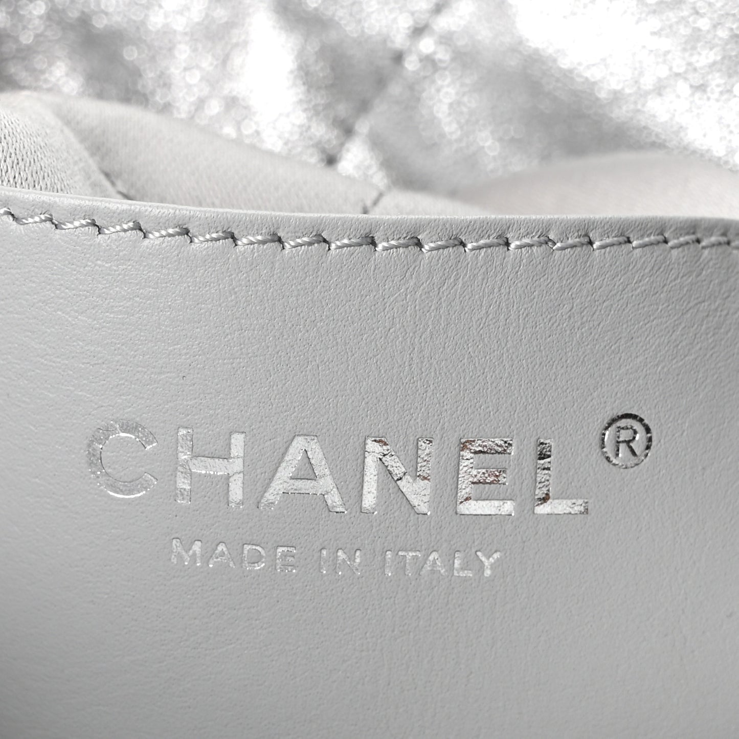 Metallic Lambskin Quilted Mini Chanel 22 Silvery