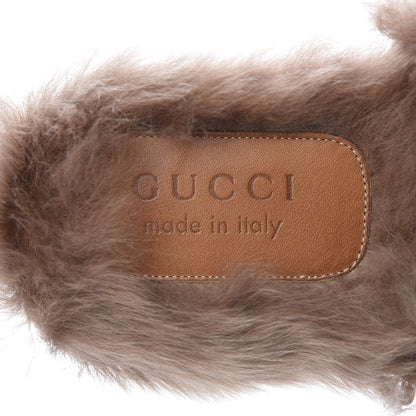 Gucci Calfskin Fur Crystal Tiger Embroidered Mens Princetown Slippers 11 Black 11 of 11