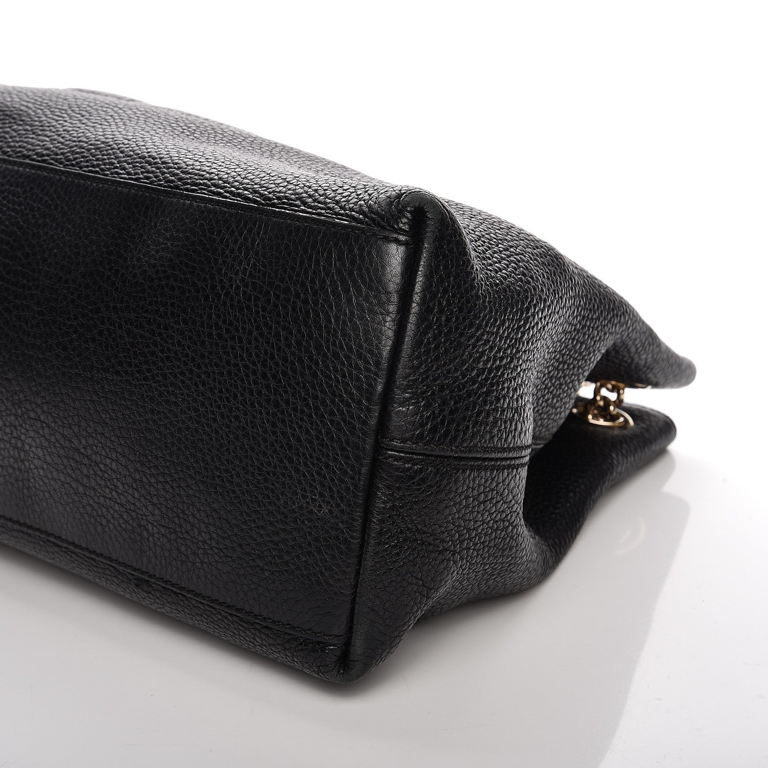 Gucci Pebbled Calfskin Medium Soho Chain Shoulder Bag Black 12 of 16