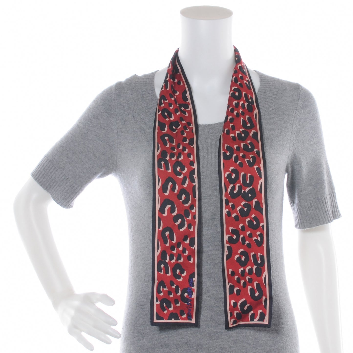 Silk Leopard Bandeau Rouge