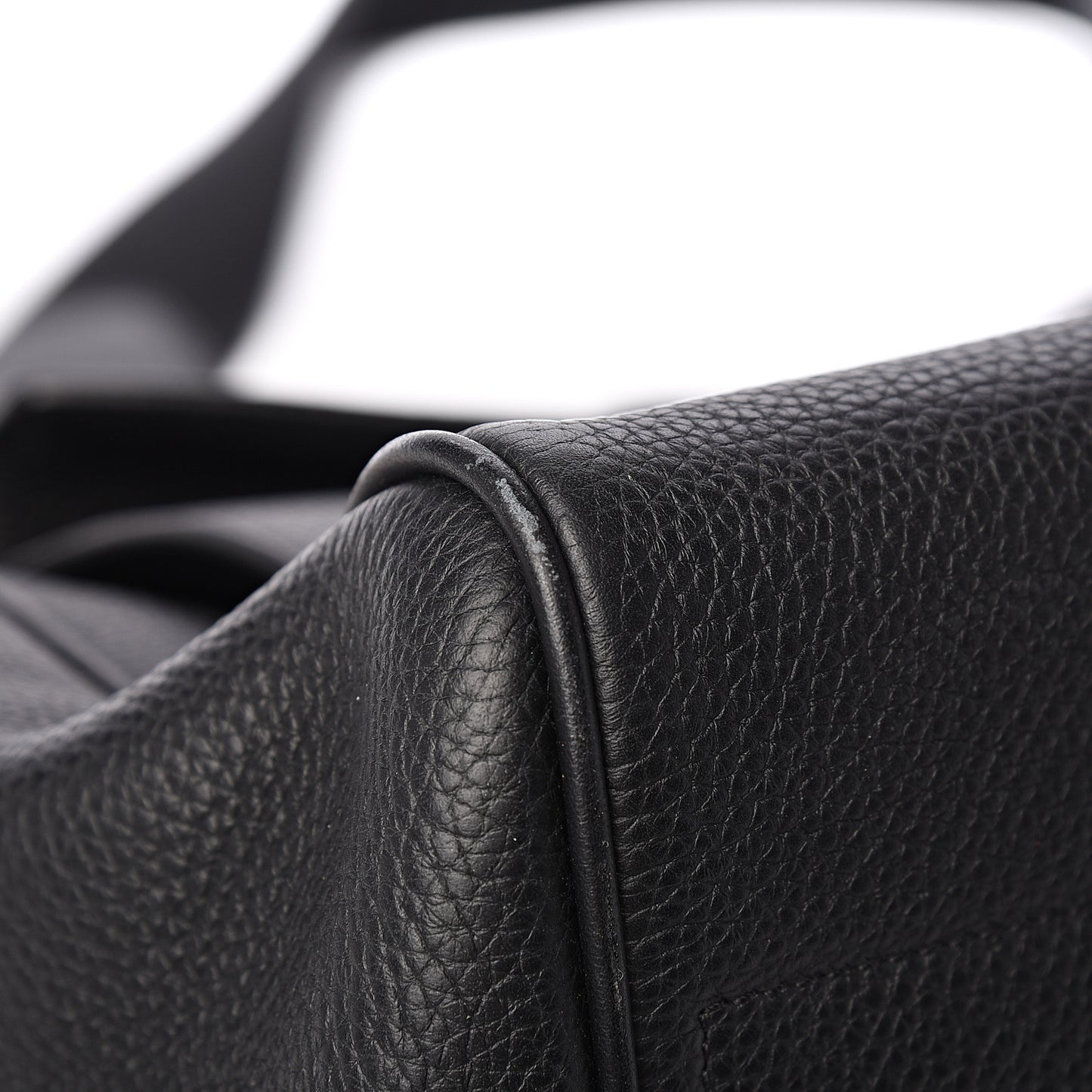 Grained Calfskin Medium Rialto Shoulder Bag Black