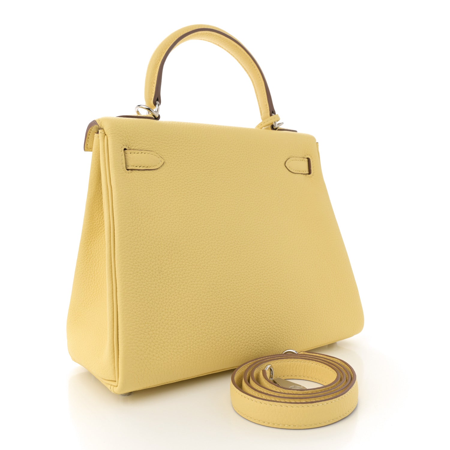 Hermes Togo Kelly Retourne 25 Jaune Poussin 3 of 11