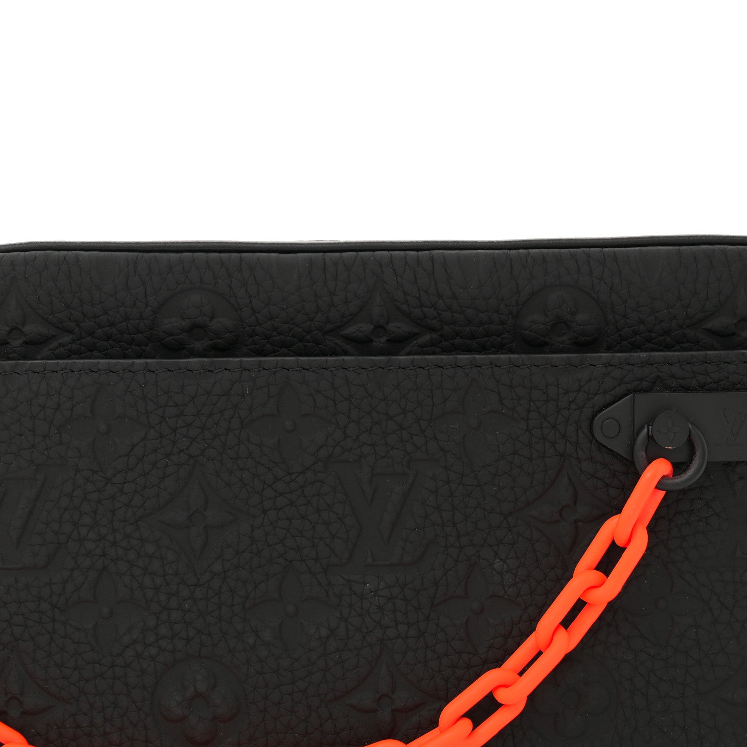 Louis Vuitton Taurillon Monogram Uniformes Solar Ray Soft Pochette Volga Belt Bag Black 8 of 11