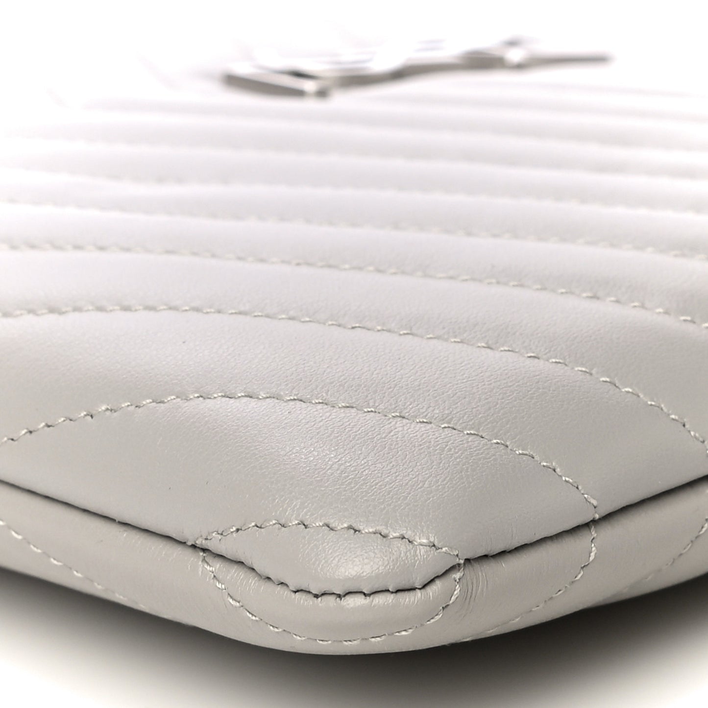 Calfskin Matelasse Chevron Monogram A5 Wristlet Granite