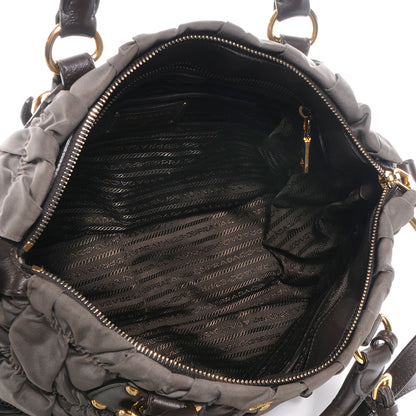 Prada Tessuto Nylon Gaufre Tote Fumo 5 of 11