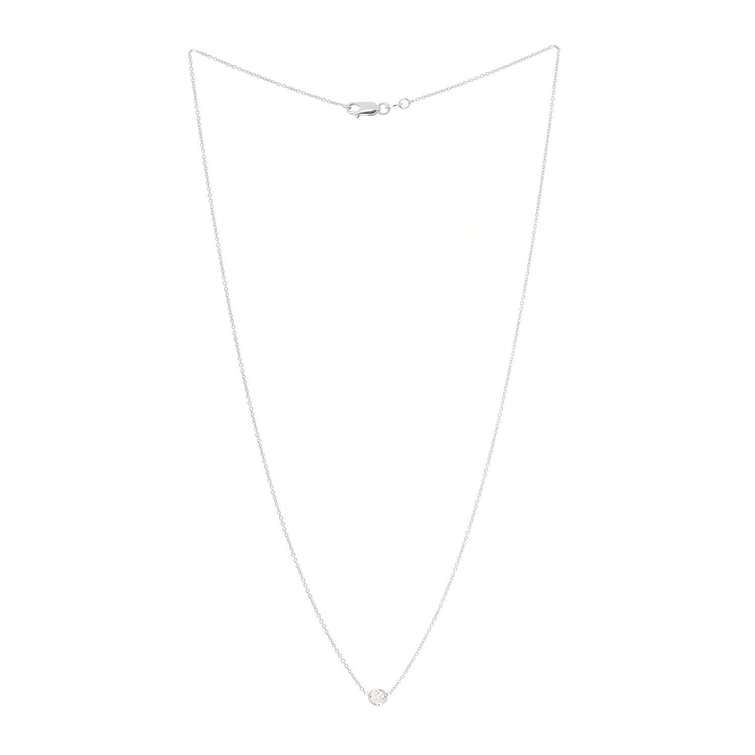 Roberto Coin 18K White Gold Diamond .10ct Diamonds by the Inch Pendant Necklace 3 of 6