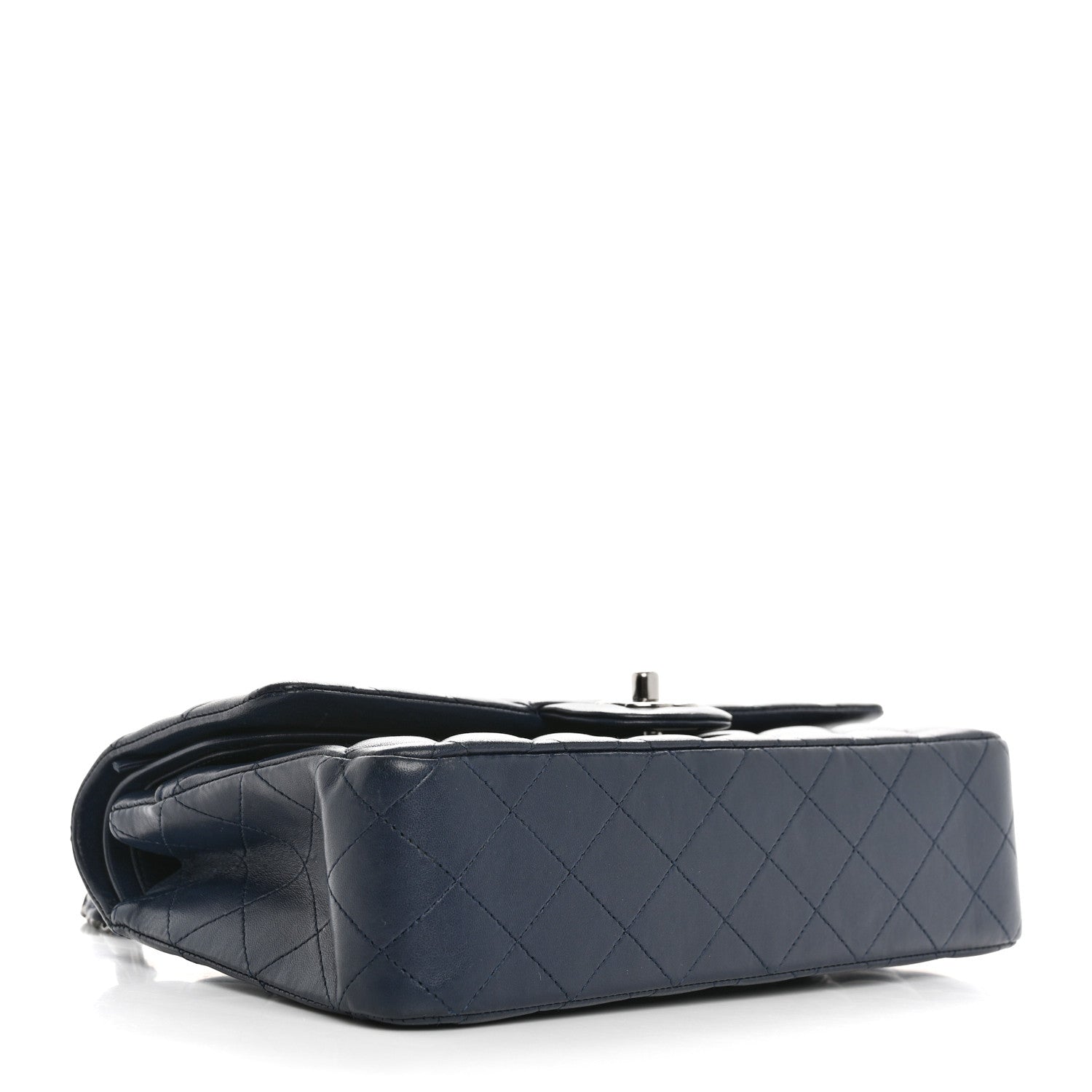 Chanel Lambskin Quilted Medium Double Flap Navy 4 of 12