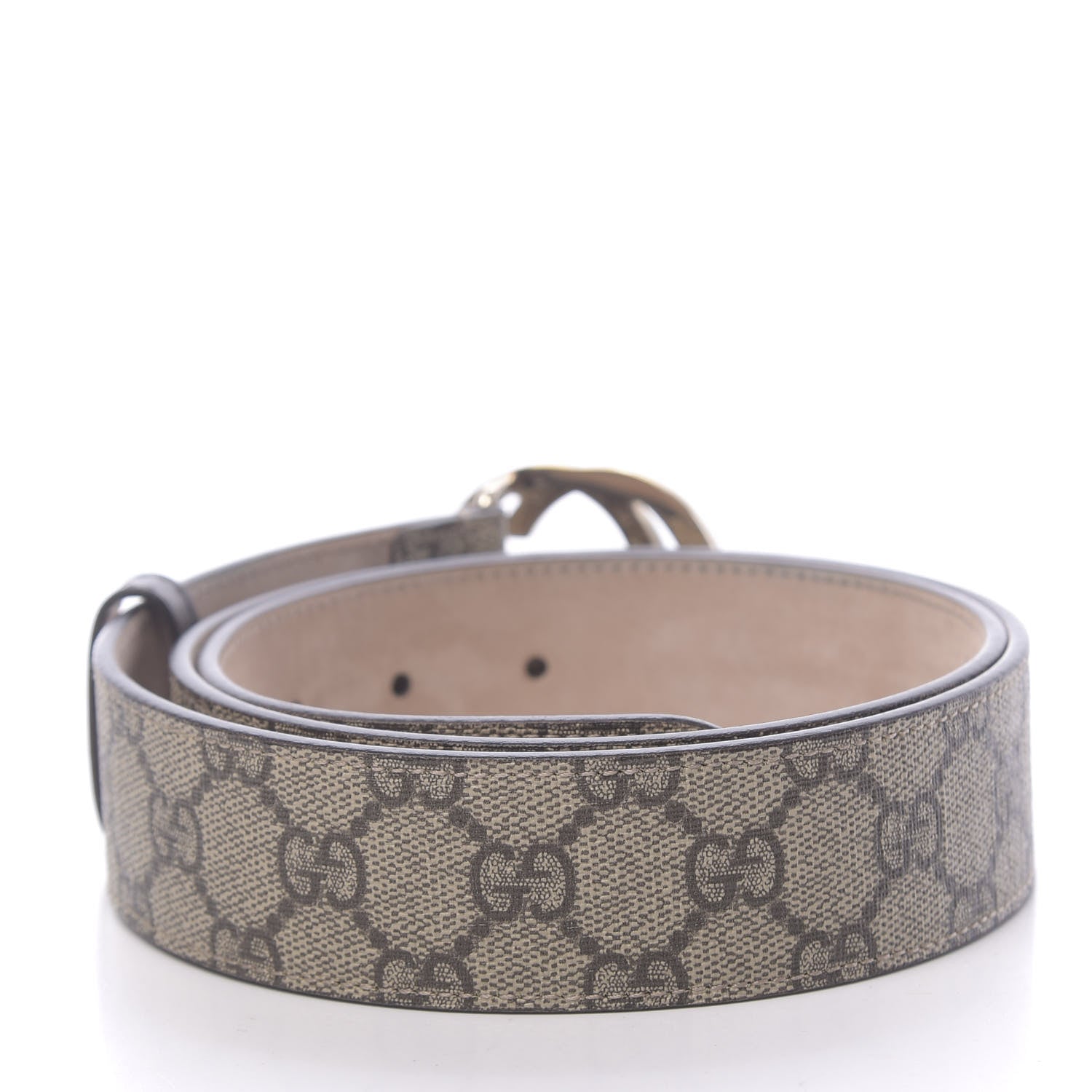Gucci GG Supreme Monogram Interlocking G 37mm Belt 90 36 Beige Ebony Cocoa 2 of 6