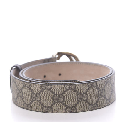 Gucci GG Supreme Monogram Interlocking G 37mm Belt 90 36 Beige Ebony Cocoa 2 of 6