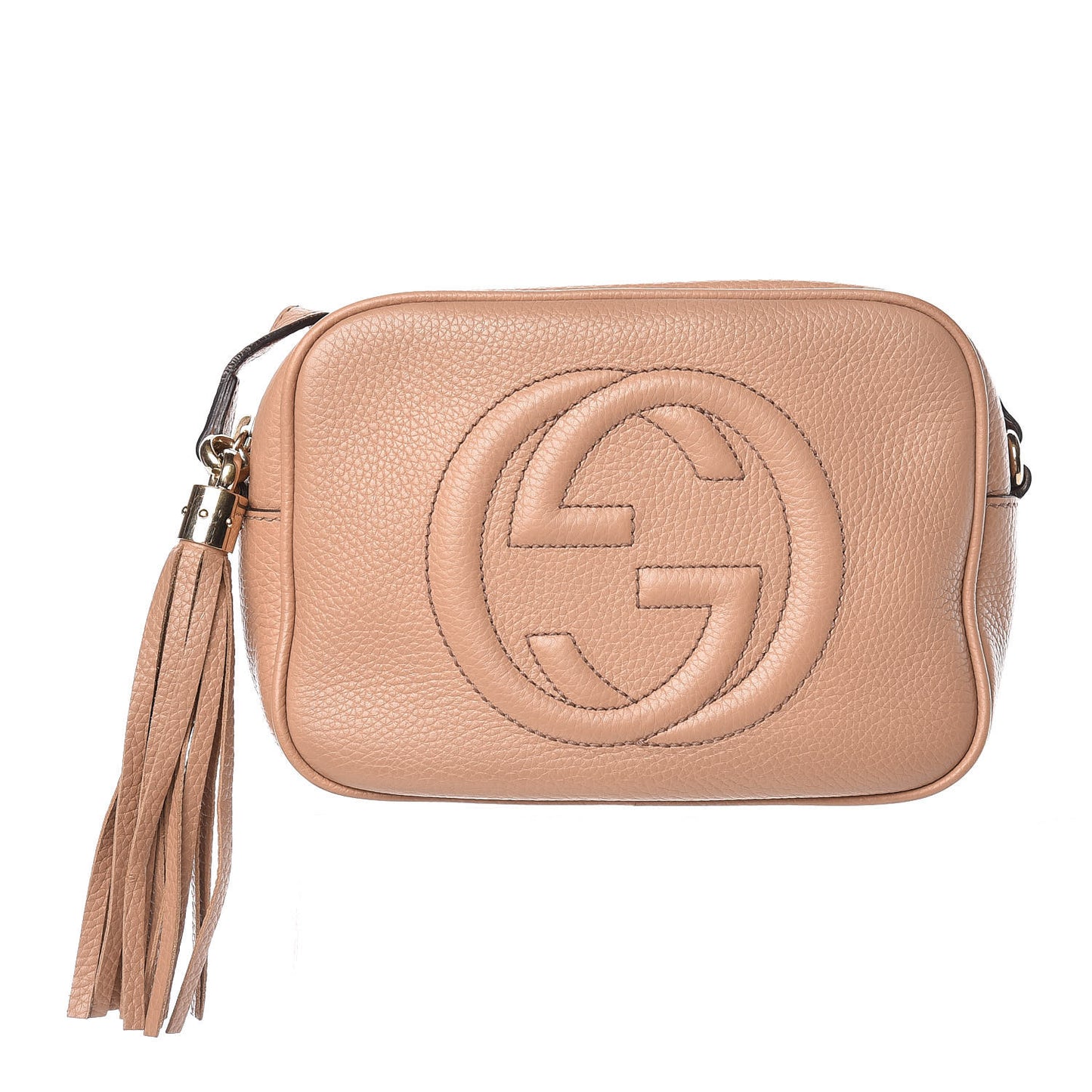 Pebbled Calfskin Small Soho Disco Bag Camelia
