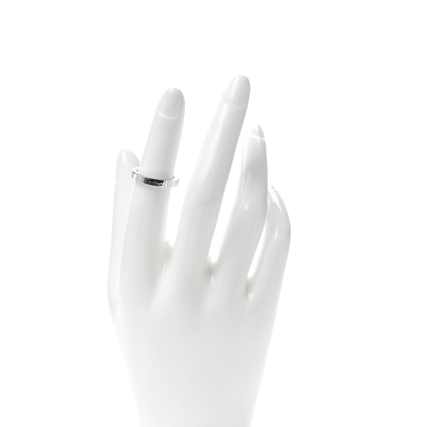 18K White Gold Lanieres Ring 49 4.75