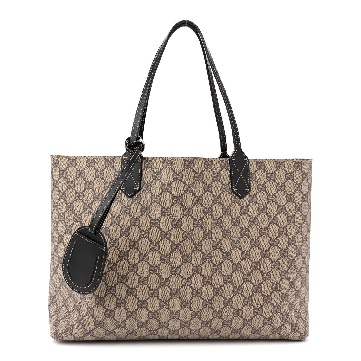Gucci Calfskin GG Supreme Monogram Medium Reversible Tote Black 1 of 18