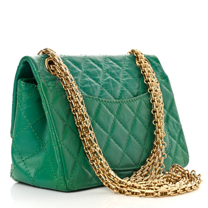 Chanel Aged Calfskin Quilted 2.55 Reissue Mini Flap Green 3 of 10