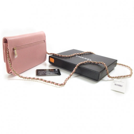 Chanel Caviar Wallet on Chain Pink Gold HW 3 of 10
