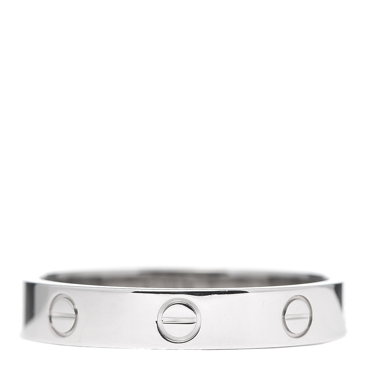 Cartier 18K White Gold 4mm LOVE Wedding Band Ring 62 10 1 of 4
