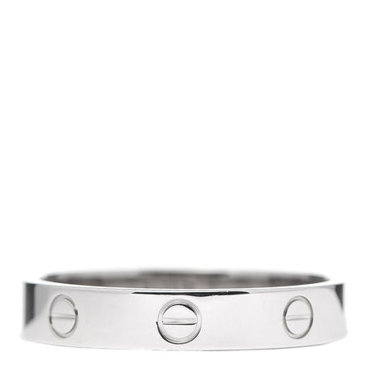 Cartier 18K White Gold 4mm LOVE Wedding Band Ring 62 10 1 of 4