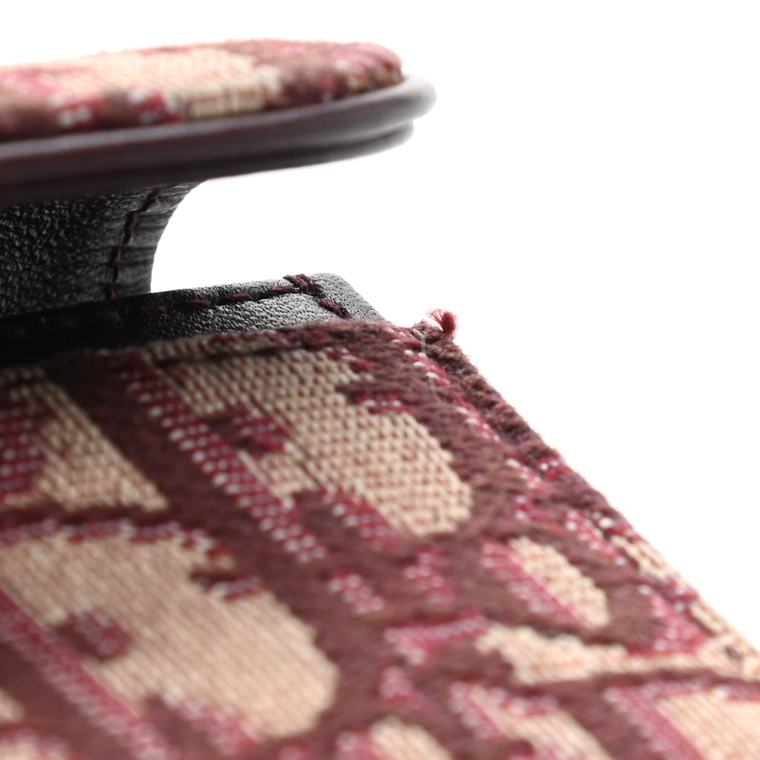 Christian Dior Oblique Saddle Card Holder Bordeaux 8 of 8