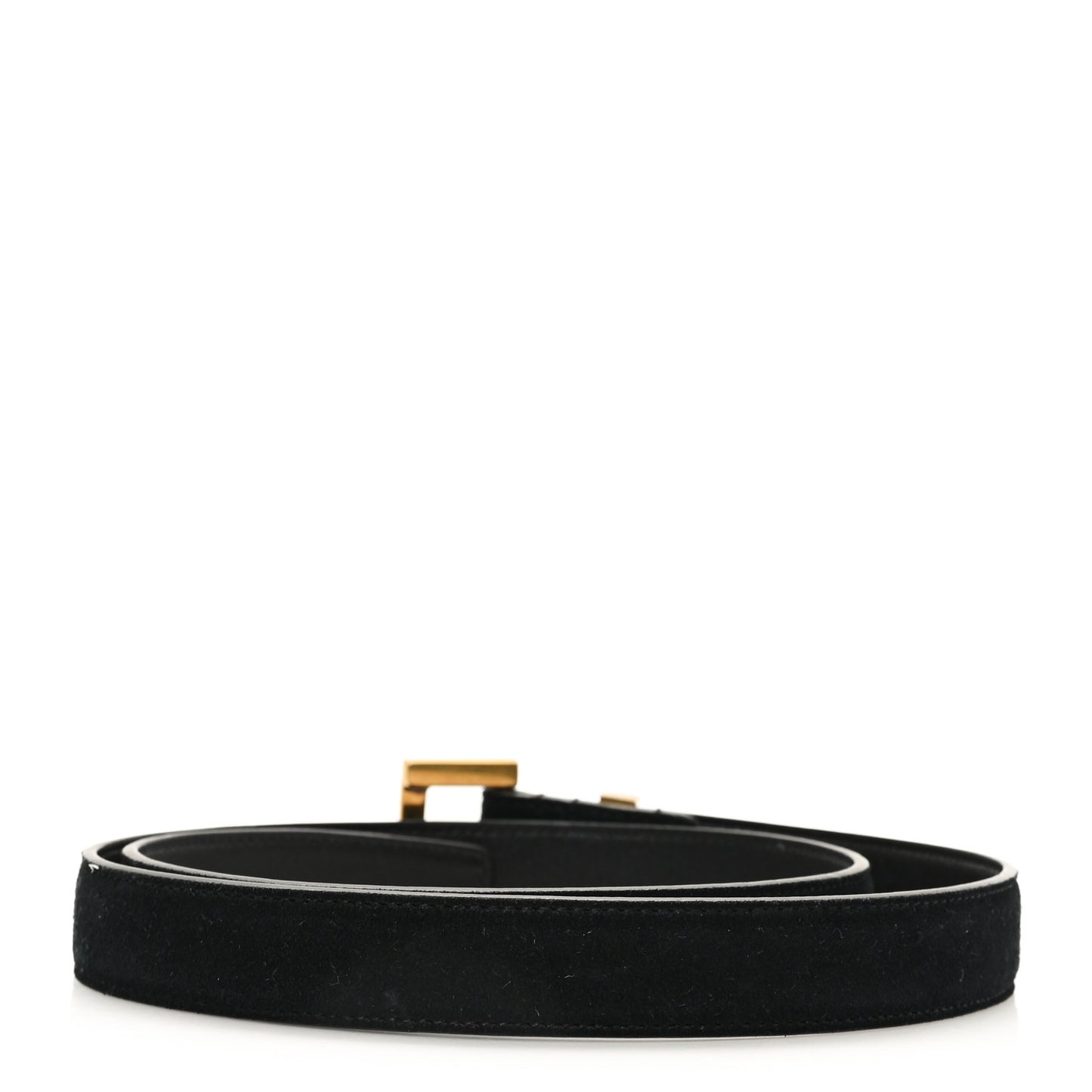 Suede Calfskin Monogram Square Buckle Belt 70 28 Black