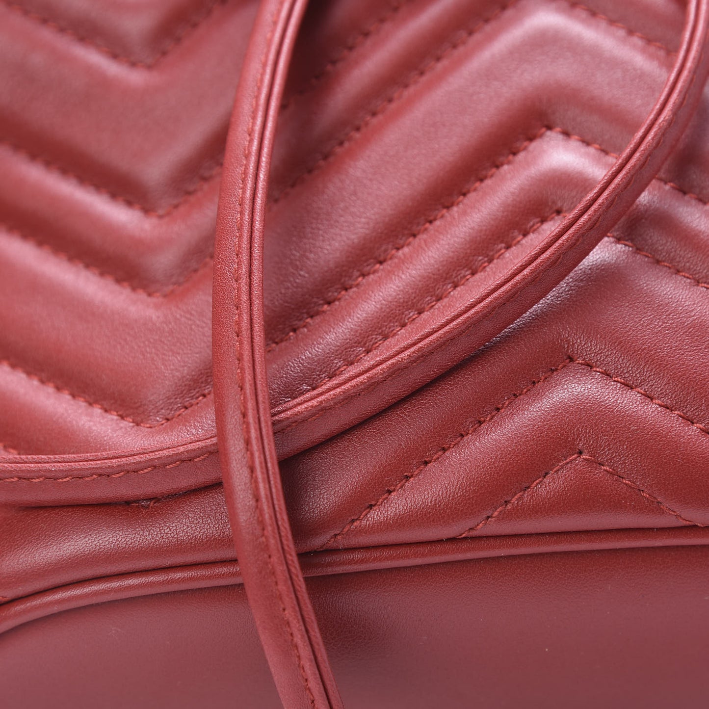 Calfskin Matelasse GG Marmont Flap Backpack Hibiscus Red