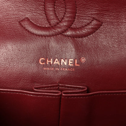 Chanel Lambskin Quilted Medium Double Flap Burgundy 6 of 11