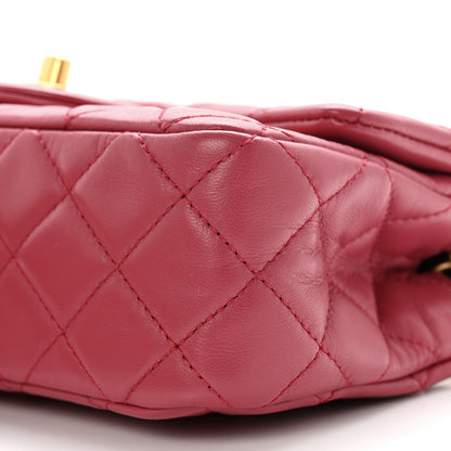 Chanel Lambskin Quilted Mini Rectangular Pearl Crush Flap Fuchsia 8 of 8