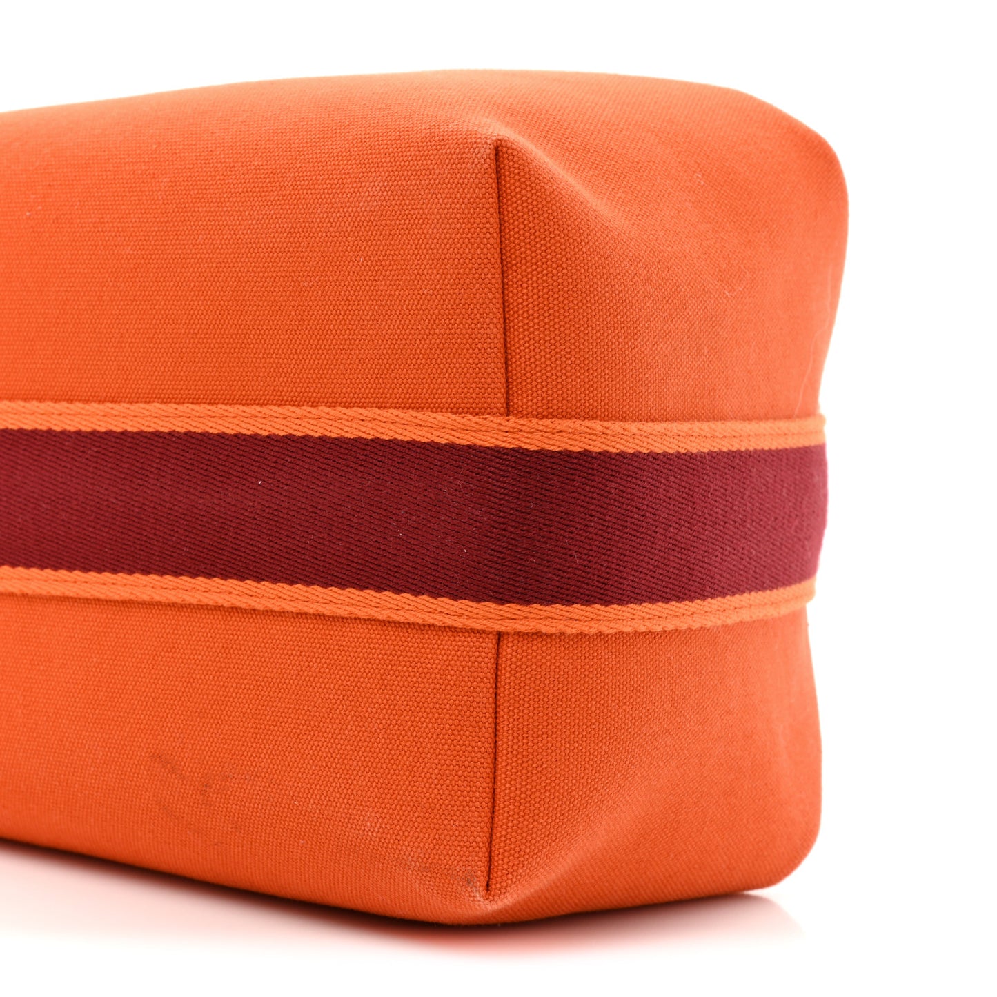 Canvas Large Bride-A-Brac Pouch Orange Feu Burgundy
