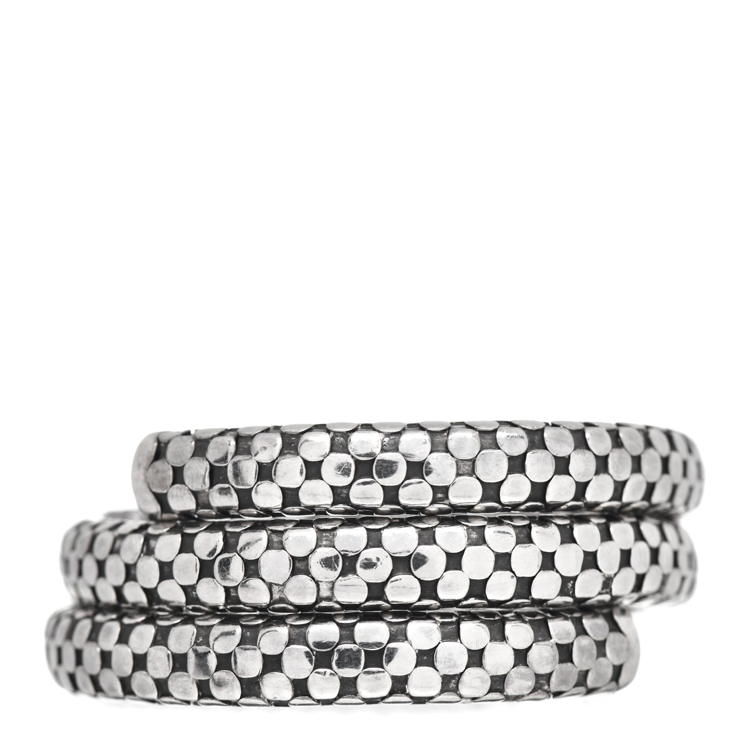 Sterling Silver Dot Double Coil Bracelet