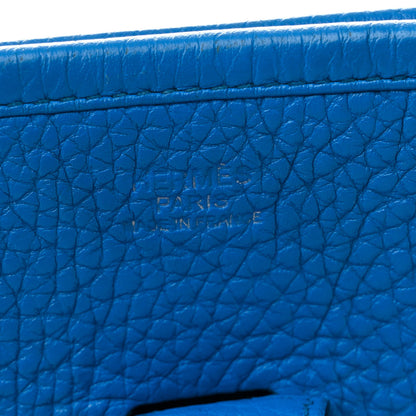 Hermes Taurillon Clemence Evelyne III PM Bleu Hydra 6 of 16