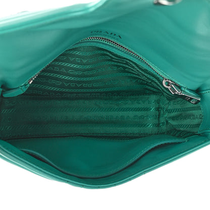 Prada Soft Calfskin Impunture Diagramme Small Chain Flap Shoulder Bag Giada 5 of 11