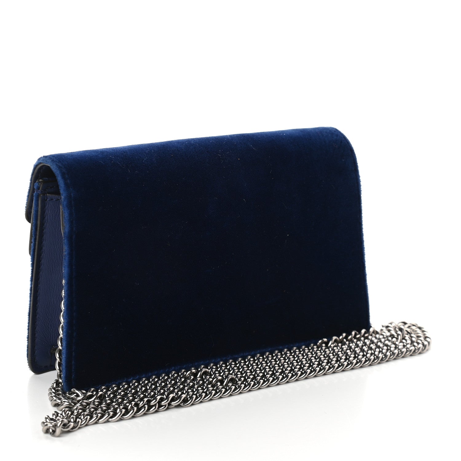 Gucci Velvet Super Mini Dionysus Shoulder Bag Cobalt 3 of 8