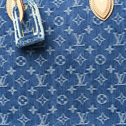 Louis Vuitton Monogram Denim Neo Neverfull MM Blue 7 of 9