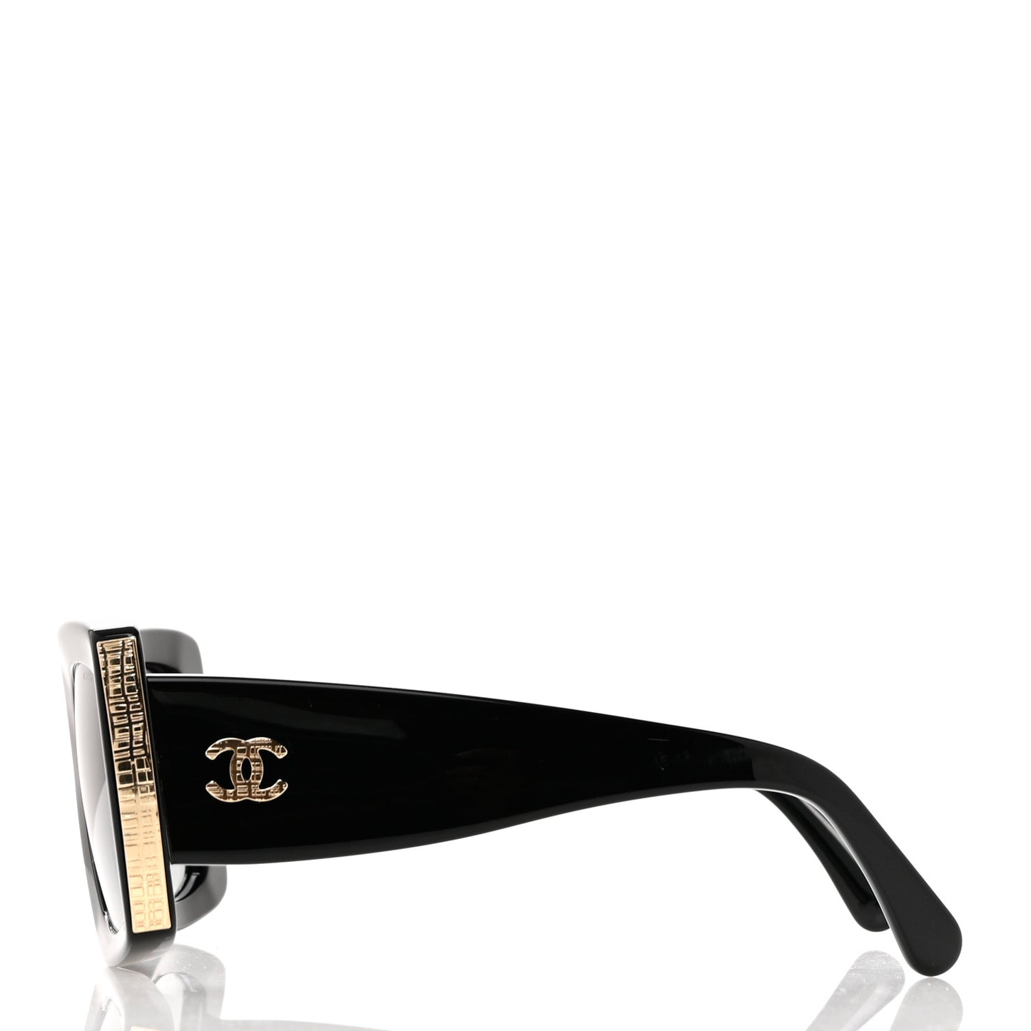Acetate Rectangle Sunglasses 5435 Black